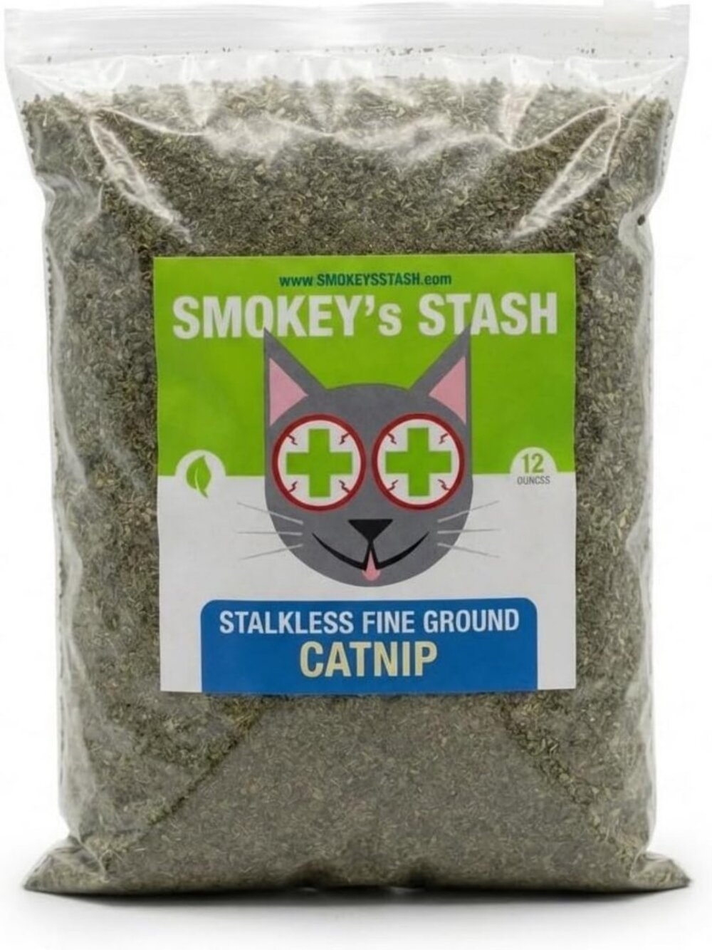Premium Catnip Stalkless Dried Ground 12oz - Strong Cat Treats for Happy Cats